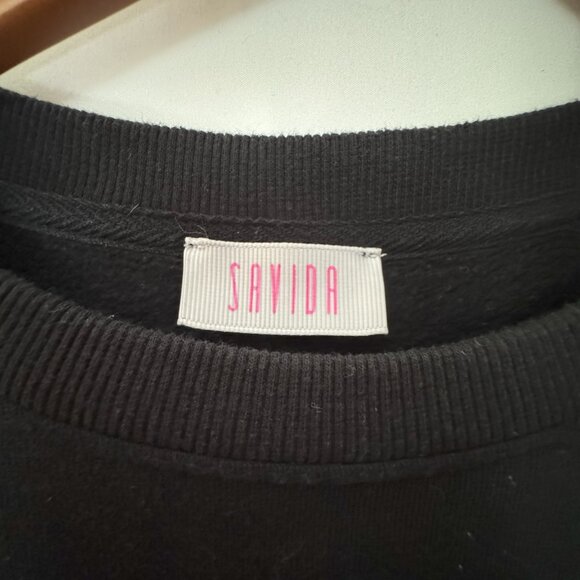 Savida Sequin Floral Sleeve Sweatshirt – Size Small (EU 38) - Picture 2 of 6